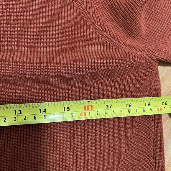 Chicos Knit Sweater Size 2 / US L Orange Brown Studded Wide Sleeves Boho Fall - Picture 3 of 7